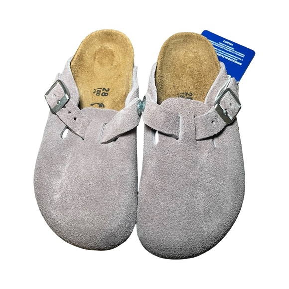 Birkenstock Boston Kids Size K 10 /180 Suede Leather Faded Purple New In Box NWT - Picture 4 of 7